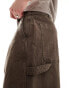 Фото #5 товара Abercrombie & Fitch workwear athletic loose fit garment dyed trousers in brown