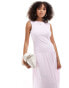 Фото #2 товара ASOS DESIGN maxi dress with poplin skirt light pink