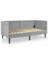 Фото #1 товара Twin Daybed Upholstered Linen Wooden Sofa Bed Frame