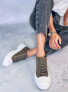 Фото #6 товара женские спортивные кроссовки на толстой подошве хаки LA122