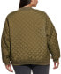 Plus Size Quilted Bomber Jacket