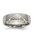 ფოტო #1 პროდუქტის Titanium Brushed Criss-cross Design Wedding Band Ring
