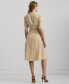 ფოტო #2 პროდუქტის Petite Tie-Front Shirtdress