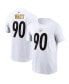 Фото #1 товара Men's T.J. Watt White Pittsburgh Steelers Player Name and Number T-shirt