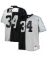 Фото #1 товара Men's Bo Jackson Black, Silver Las Vegas Raiders Big and Tall Split Legacy Retired Player Replica Jersey