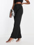 Kaiia high waisted seam detail wide leg trousers in black