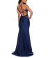Фото #5 товара Juniors' Square-Neck Ruched Strappy Sleeveless Gown