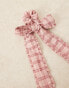 Sister Jane hair bow scrunchie in pink check