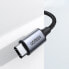 Фото #3 товара Kabel audio stereo AUX 3.5 mm mini jack - USB-C do telefonu tabletu 1m czarny