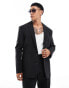 ASOS DESIGN relaxed tech suit jacket in black