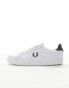 Fred Perry B721 leather trainers in white and green