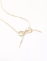 Фото #2 товара ASOS DESIGN Curve necklace with snake chain bow detail in gold tone