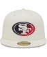 ფოტო #4 პროდუქტის Men's Cream San Francisco 49ers Chrome Color Dim 59FIFTY Fitted Hat