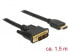Фото #1 товара Delock Kabel DVI 18+1 Stecker> HDMI-A 1.5 m - Cable - Digital/Display/Video