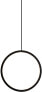 Фото #1 товара LFsem LED Pendant Light Round Ring Pendant Lamp Modern Simple Nordic Ceiling Light Metal Circle Hanging Lighting Bedroom Dining Room Living Room (B-Black) [Energy Class E]