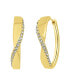 ფოტო #2 პროდუქტის Crystal Twist Hoop Earring