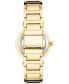 ფოტო #3 პროდუქტის Women's Gold-Tone Mixed Metal Link Bracelet Watch, 32mm