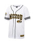 Men's White and Black Missouri Tigers Free Spirited Baseball Jersey