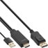 Фото #1 товара InLine HDMI to DisplayPort Converter Cable - 4K - black/gold - 3m