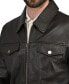 ფოტო #3 პროდუქტის Men's Modern Leather Trucker Jacket