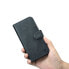 Фото #14 товара Чехол для смартфона ICARER Oil Wax Wallet Case с RFID защитой, кожаный, с карманом, iPhone 14, синий