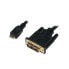 LogiLink Mini-HDMI - DVI-D M/M 2m - 2 m - Mini-HDMI - DVI-D - Male - Male - Gold