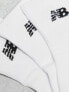 New Balance logo mid sock 3 pack in white