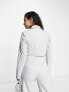 Фото #2 товара Saint Genies glitter crop blazer co-ord in silver