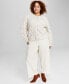 ფოტო #1 პროდუქტის Trendy Plus Size Crewneck Textured Cardigan, Created for Macy's