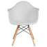 Фото #3 товара Alonza Series White Plastic Chair With Wood Base
