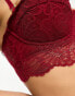 Фото #7 товара ASOS DESIGN Sienna lace padded bandeau bra in red