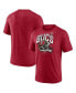 Фото #2 товара Men's Heathered Red Tampa Bay Buccaneers End Around Tri-Blend T-shirt
