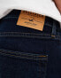 Hollister 9inch slim fit denim shorts in dark wash