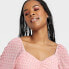 Фото #3 товара Black History Month Women's House of Aama Sweetheart Neck A-Line Dress - Pink