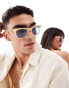 Фото #1 товара Ray-Ban reverse wayfarer sunglasses in cream/blue