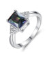 Mystic Topaz Ring 2.5 ct Princess Cut