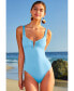 Фото #4 товара Women's V-Wire Color Code One-Piece Swimsuit