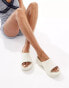 Фото #1 товара Stradivarius platform slipper in white