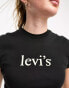 Фото #4 товара Levi's perfect t-shirt with small serif logo in black