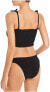 Aqua Swim 285315 Smocked Bikini Bottom Black, Size Medium