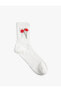 Фото #5 товара Çiçekli Soket Çorap İşlemeli