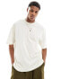 ASOS DESIGN oversized t--shirt in off white with insect back print