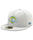 Фото #5 товара Men's White Los Angeles Rams Omaha 59FIFTY Fitted Hat