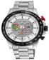 Men's Scuderia Silver-Tone Stainless Steel Watch 45mm