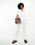 JDY Tall cheesecloth shirt co-ord in white