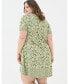 Фото #2 товара Plus Size Simone Damask Floral Jersey Dress