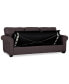 Фото #20 товара Orid 84" Queen Leather Roll Arm Sleeper, Created for Macy's