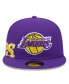 Фото #4 товара Men's Purple Los Angeles Lakers Side Arch Jumbo 59FIFTY Fitted Hat