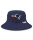 Men's Heather Navy New England Patriots Bucket Hat