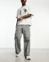 Фото #4 товара COLLUSION straight leg utility cargo trouser in washed grey